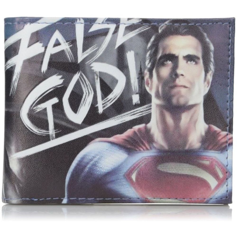 Dawn of Justice Men's "False God" Bifold Sublimated Wallet, Black, One Size